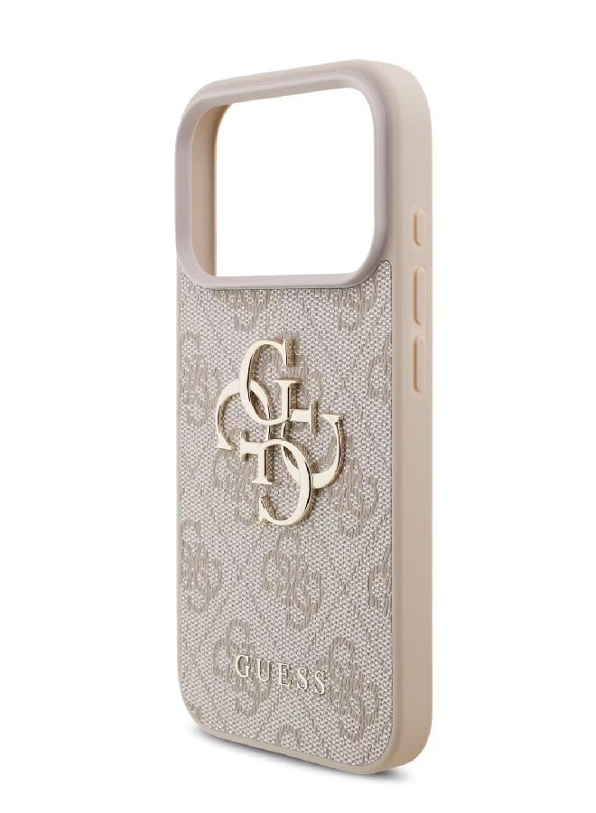 Guess 4G PU Leather Case with Big 4G & Classic Logo with Wrist Strap for iPhone 17 Pro Max - Pink - Image 2